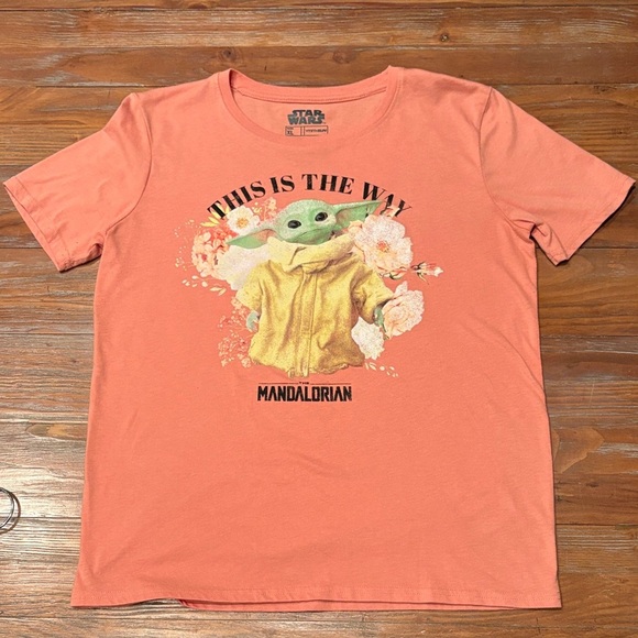 Star Wars Youth  T-Shirt - Orange-Peach Color with Grogu  “Baby Yoda XL - Picture 6 of 9